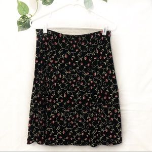 Coldwater Creek flower black skirt